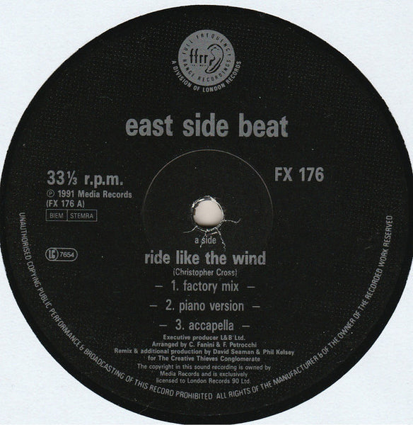 East Side Beat : Ride Like The Wind (12")