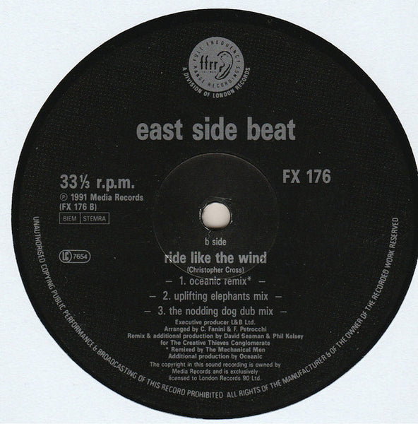 East Side Beat : Ride Like The Wind (12")