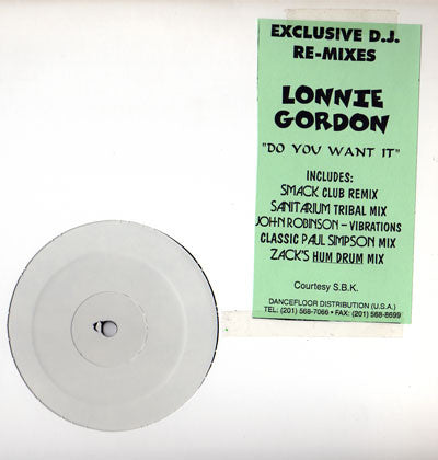 Lonnie Gordon : Do You Want It (12", W/Lbl)