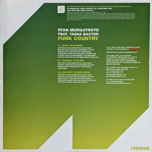 Ryan Murgatroyd Feat. Tasha Baxter : Funk Country (12")