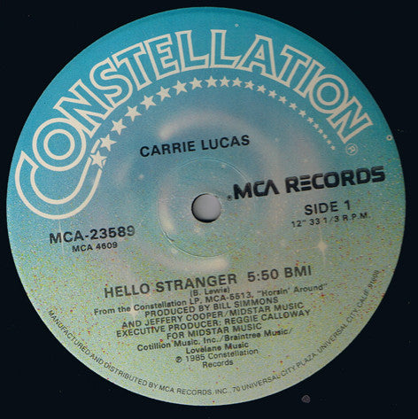 Carrie Lucas : Hello Stranger (12", Glo)