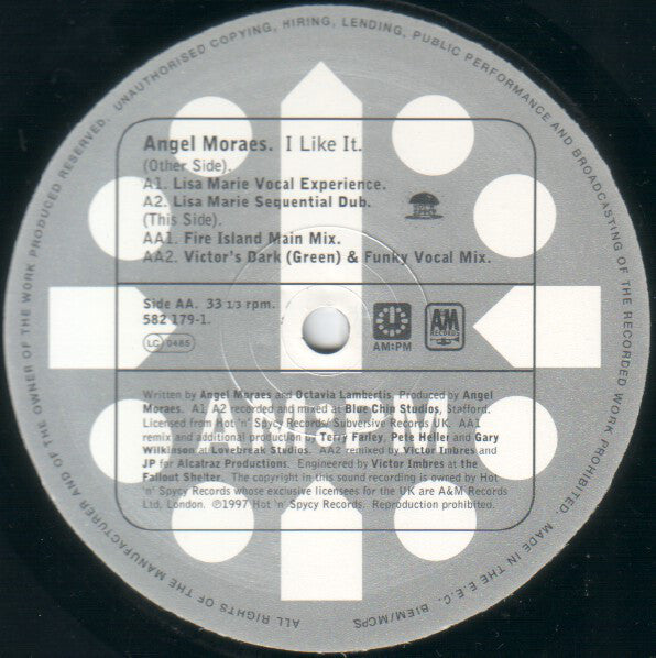 Angel Moraes : I Like It (Lisa Marie Experience / Heller & Farley / Victor Imbres Mixes) (12", One)