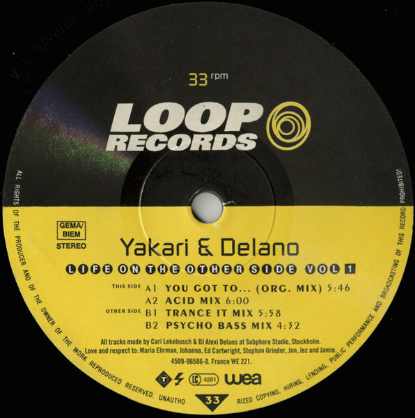 Yakari & Delano : Life On The Other Side Vol 1 (12")