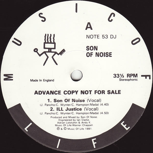 Son Of Noise : Son Of Noise / Ill Justice (12", Promo)