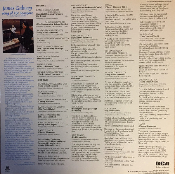 James Galway : "Song Of The Seashore" And Other Melodies Of Japan (LP, Album, RE)