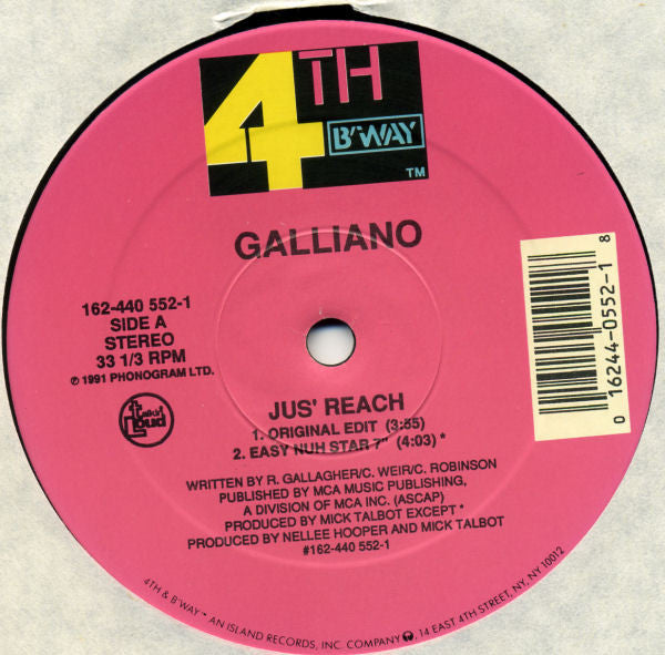 Galliano : Jus' Reach (12")