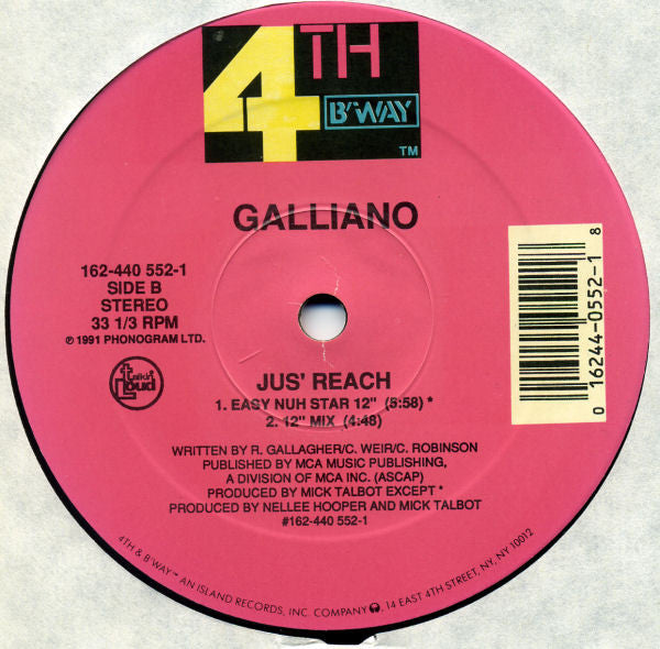 Galliano : Jus' Reach (12")