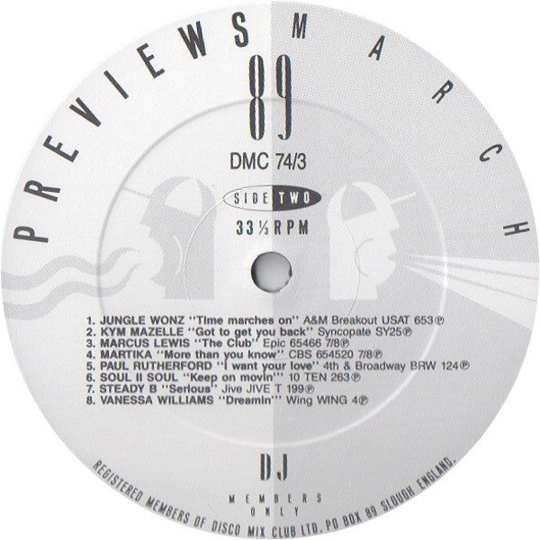 Various : March 89 Previews (LP, Comp)