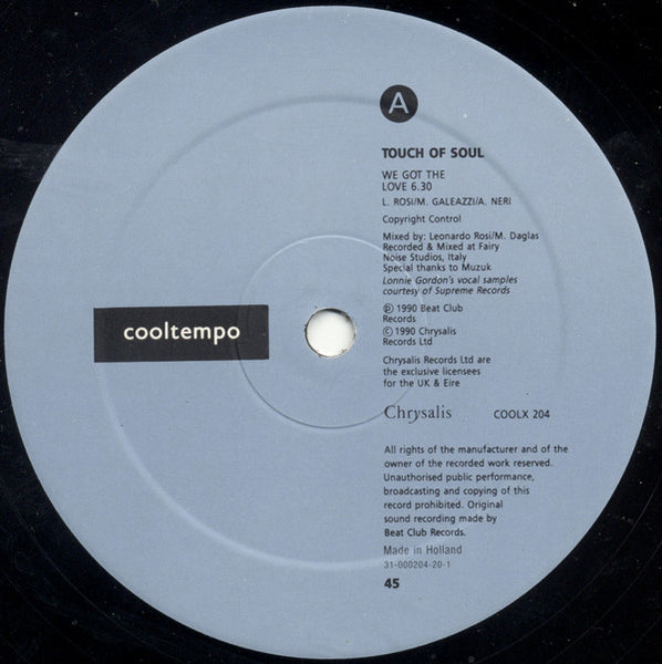 Touch Of Soul : We Got The Love (12")