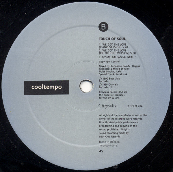 Touch Of Soul : We Got The Love (12")