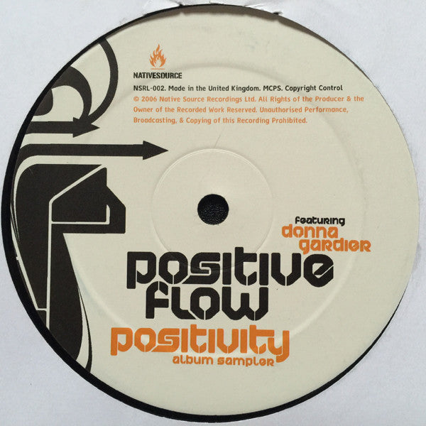 Positive Flow Featuring Donna Gardier : Positivity Album Sampler (12", Smplr)