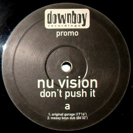 Nu Vision : Don't Push It (12", Promo)