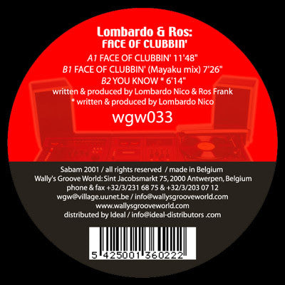 Lombardo & Ros : Face Of Clubbin' (12")