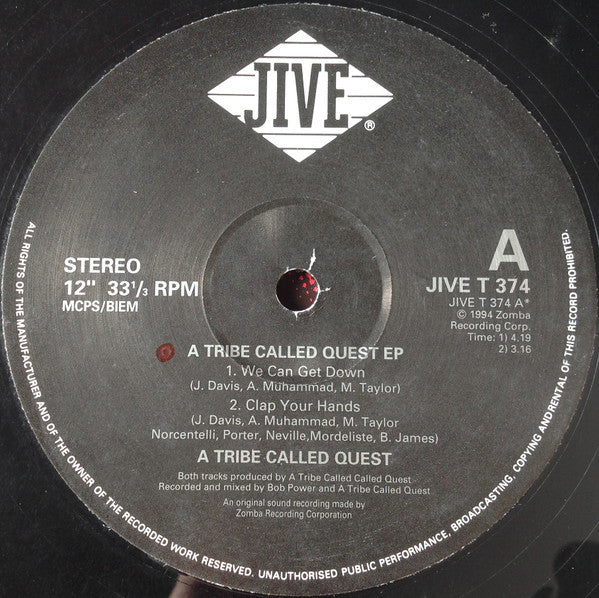 A Tribe Called Quest : A Tribe Called Quest EP (12", EP, Comp)