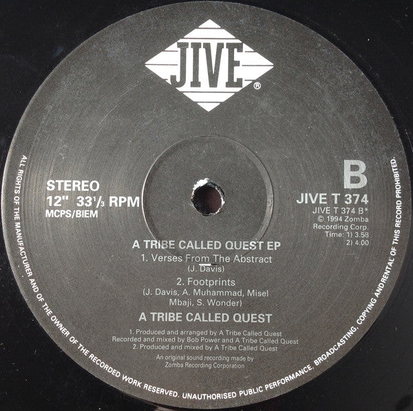 A Tribe Called Quest : A Tribe Called Quest EP (12", EP, Comp)