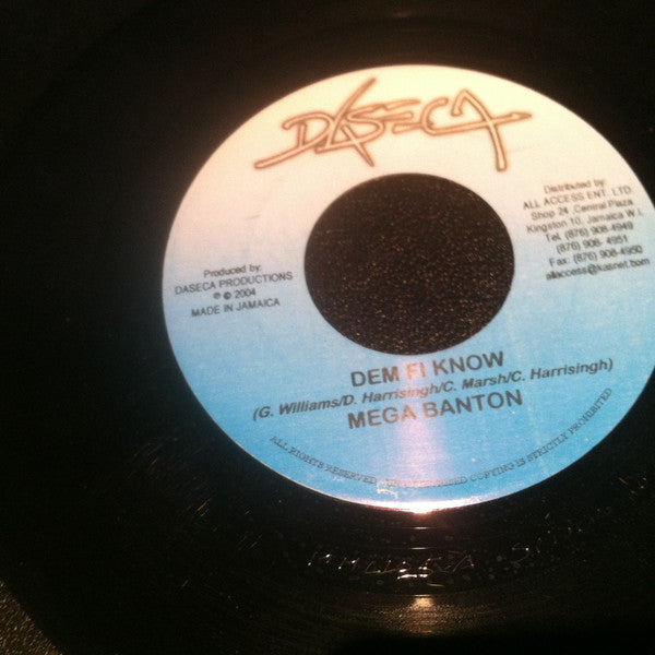 Mega Banton / Zumjay : Dem Fi Know / Miss You (7")
