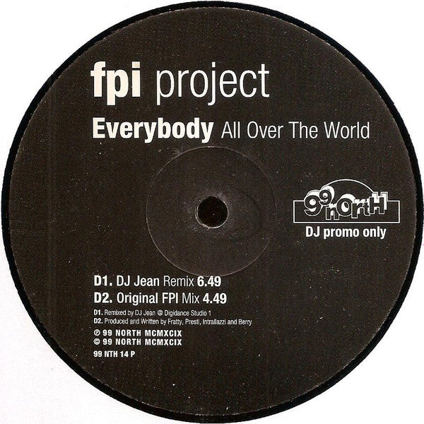 FPI Project : Everybody (All Over The World) (2x12", Promo)
