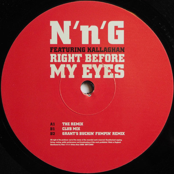 N'n'G Featuring Kallaghan : Right Before My Eyes (12")