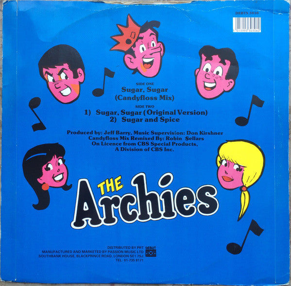 The Archies : Sugar, Sugar (Special Extended Candyfloss Mix) (12")