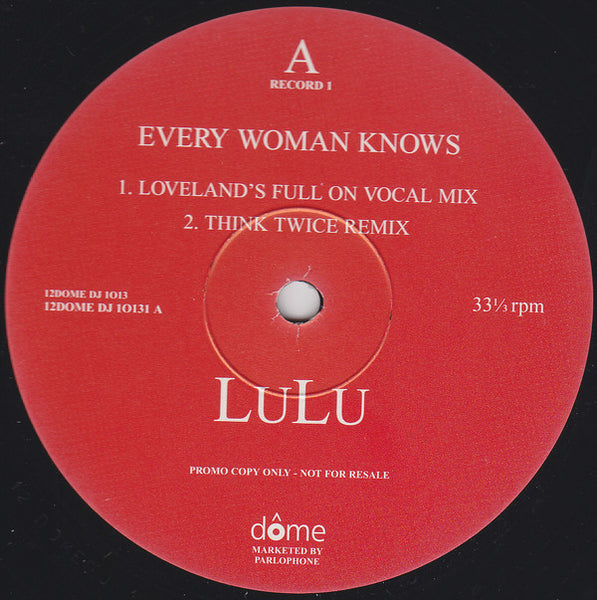 Lulu : Every Woman Knows (Remixes) (2x12", Promo)
