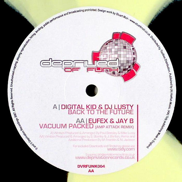 Digital Kid & DJ Lusty* / Eufex & Jay B : Back To The Future / Vacuum Packed (12", Ltd, Yel)