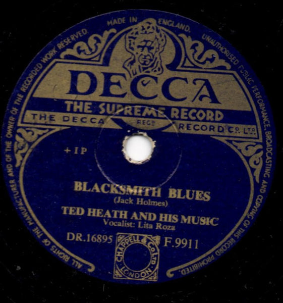 Ted Heath And His Music : Blacksmith Blues / Grand Central Station (Shellac, 10", Mono)