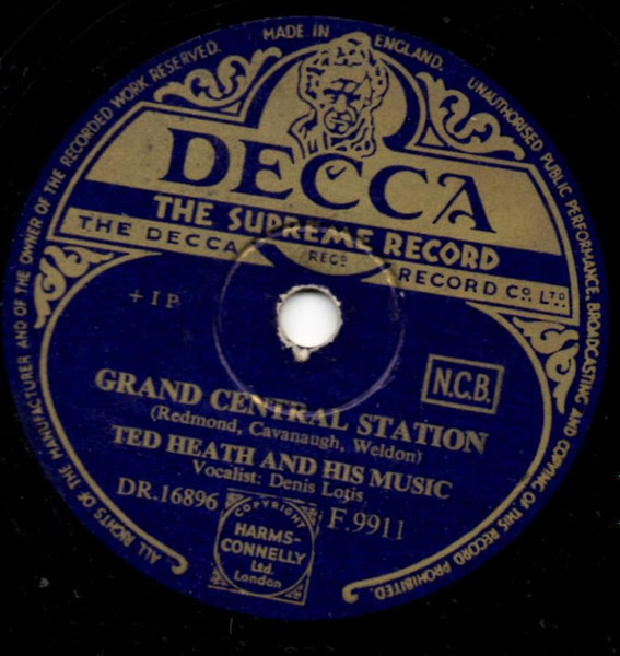 Ted Heath And His Music : Blacksmith Blues / Grand Central Station (Shellac, 10", Mono)