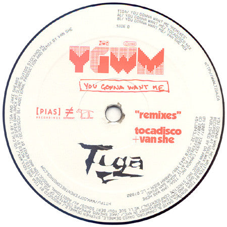 Tiga : You Gonna Want Me (Remixes) (Tocadisco + Van She) (12")