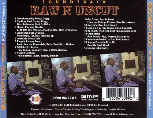 Snoop Dogg : Soundtrack Raw N Uncut Volume 1 (CD)