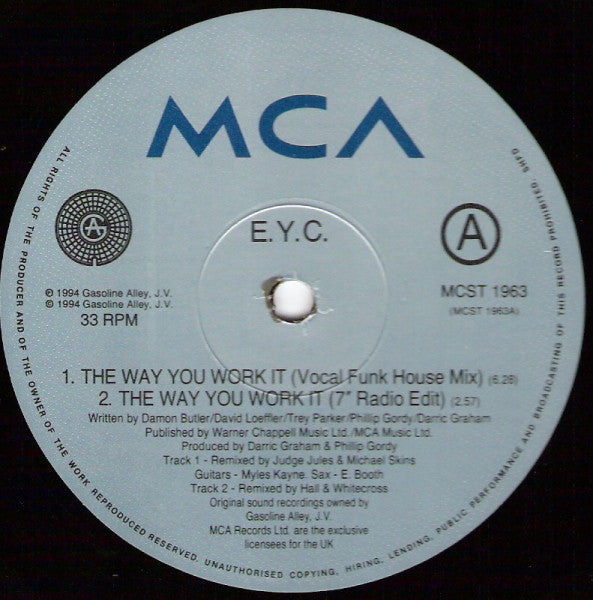 E.Y.C. : The Way You Work It (12", Single)