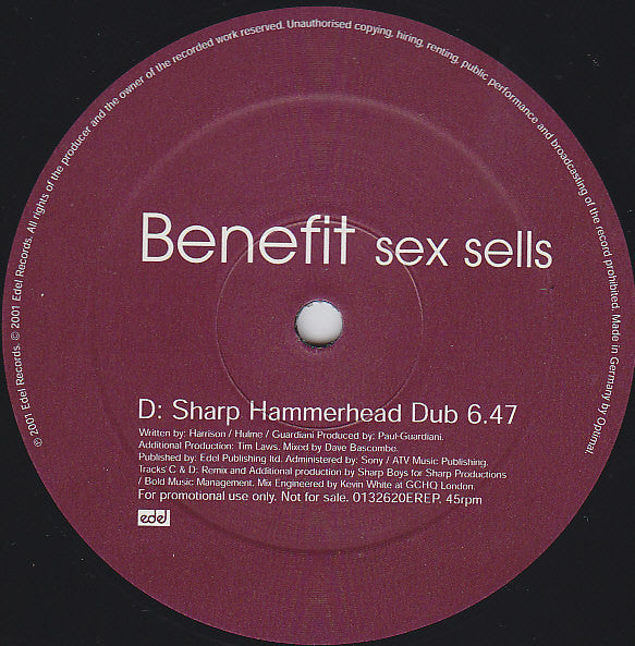 Benefit (3) : Sex Sells (2x12", Promo)