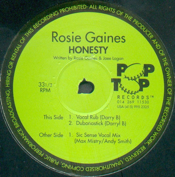 Rosie Gaines : Honesty (12")