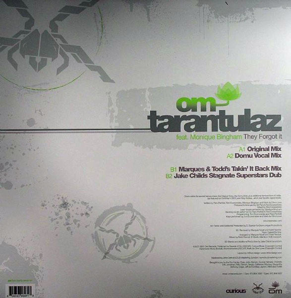 Tarantulaz Feat. Monique Bingham : They Forgot It (12")