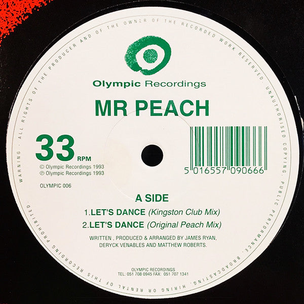 Mr. Peach : Let's Dance (12")