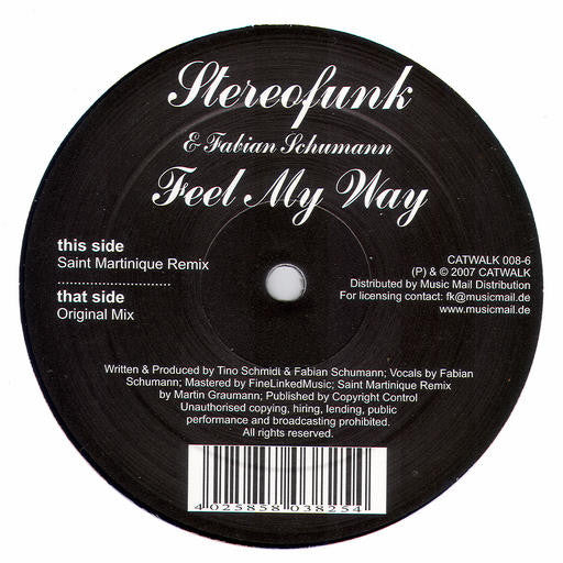 Stereofunk (2) & Fabian Schumann : Feel My Way (12")