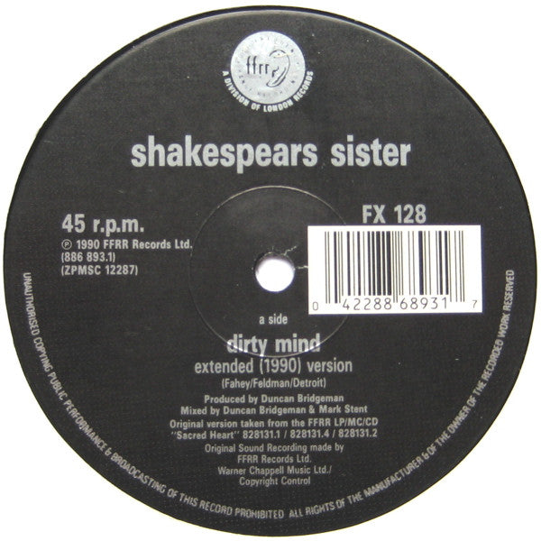 Shakespear's Sister : Dirty Mind (12")