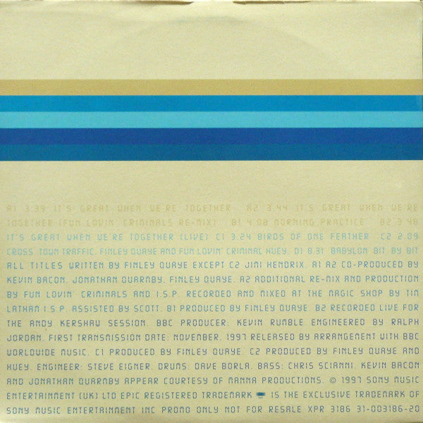 Finley Quaye : It's Great When We're Together (2x12", Promo)