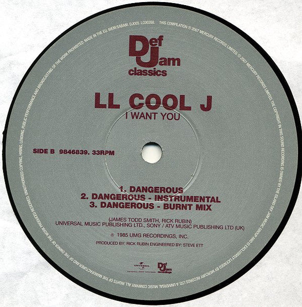 LL Cool J : I Want You / Dangerous (12", RE)