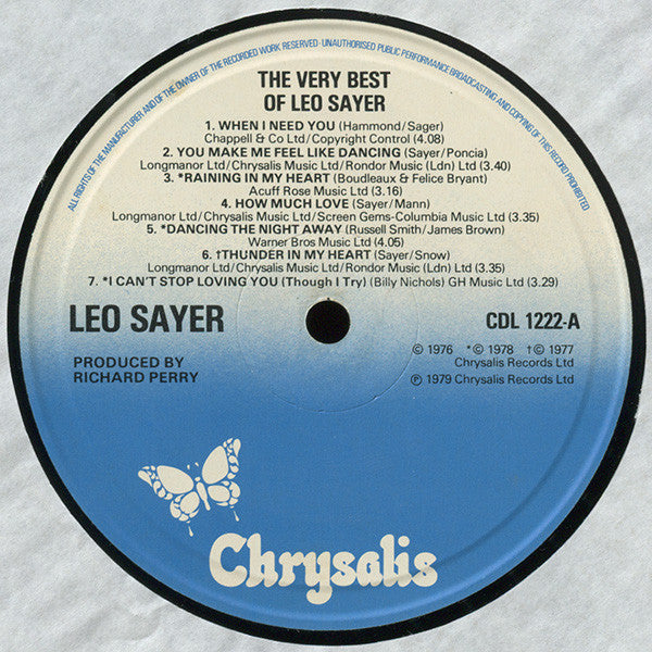 Leo Sayer : The Very Best Of Leo Sayer (LP, Comp)