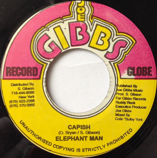 Elephant Man / Ruddy Rock (2) : Capish / Asthma Rhythm (7")
