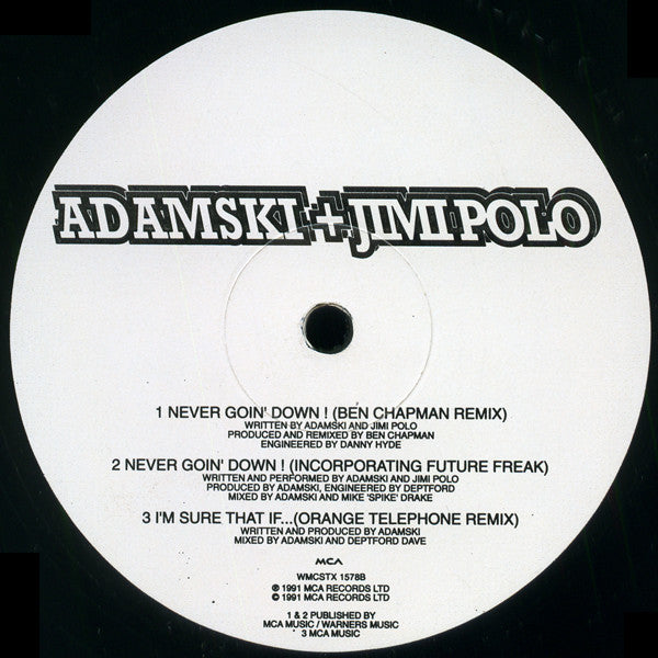 Adamski + Soho (2) / Adamski + Jimi Polo : Born To Be Alive! (12", Promo)