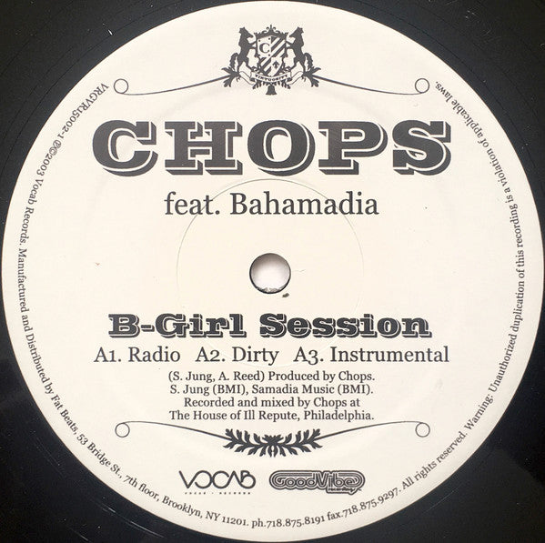 Chops Feat. Bahamadia / CMNR : B-Girl Session b/w Still Life (12", Single)