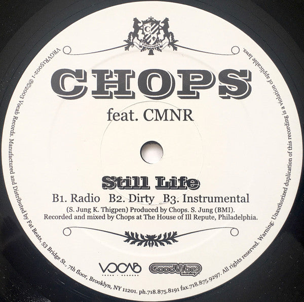 Chops Feat. Bahamadia / CMNR : B-Girl Session b/w Still Life (12", Single)