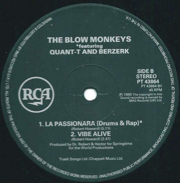 The Blow Monkeys Featuring Quan-T And Berzerk (11) : La Passionara (12", Single)