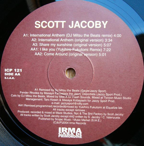 Scott Jacoby : International Anthem (12")
