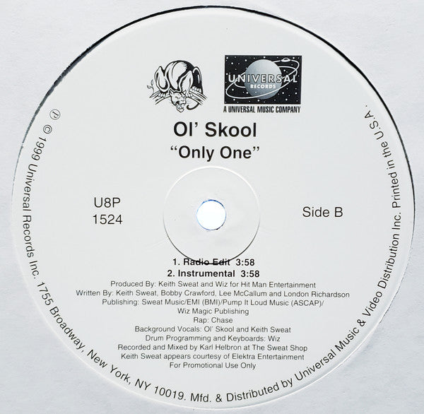 Ol' Skool : Only One (12", Promo)