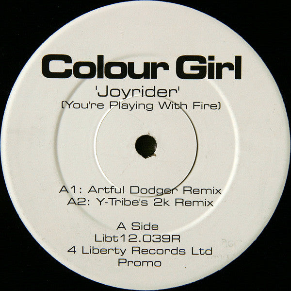 Colour Girl : Joyrider (You're Playing With Fire) (12", Promo)