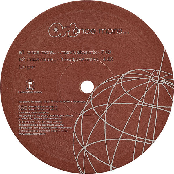 The Orb : Once More... (12", Single, Promo, Bro)