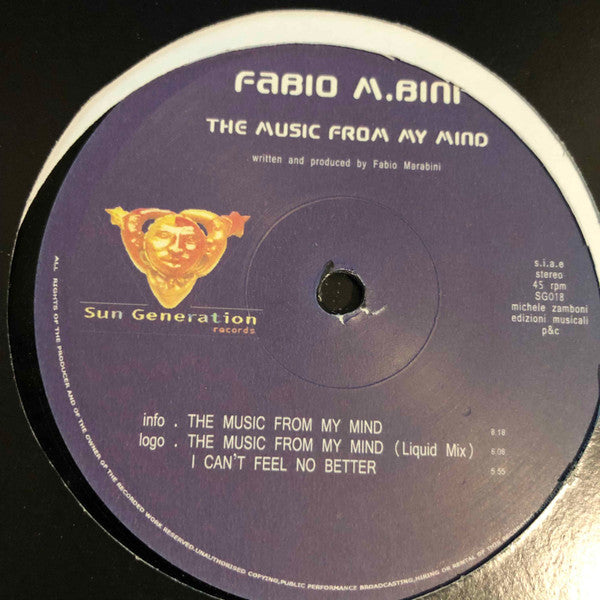 Fabio Marabini : The Music From My Mind (12")