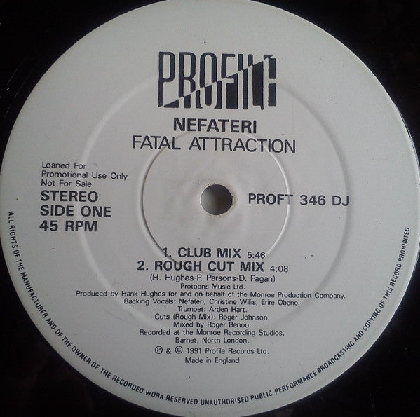 Nefateri : Fatal Attraction (12", Promo)